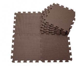 EVA Penový koberec 60x60 cm - 4 ks, hnedá, KX7464