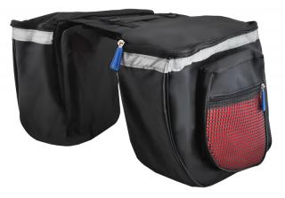 ISO 1773 Dvojitá taška na zadný nosič - čierno-červená
