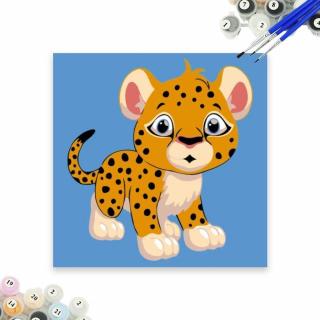 Maľovanie podľa čísel pre deti - leopard