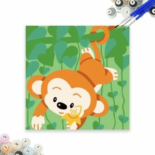 Maľovanie podľa čísel pre deti - opička
