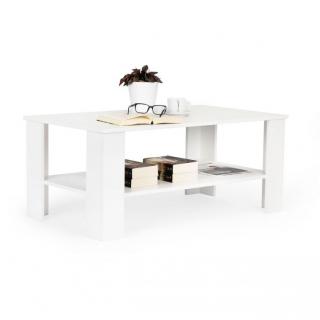ModernHome Konferenčný stolík 100x57x43cm - biely, PJJCFT0064