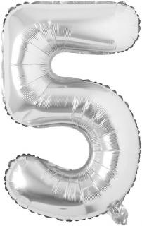 Nafukovacie balóniky čísla maxi strieborné - 5