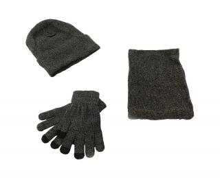 Set čiapky nákrčník rukavice, šedá, BQ52B