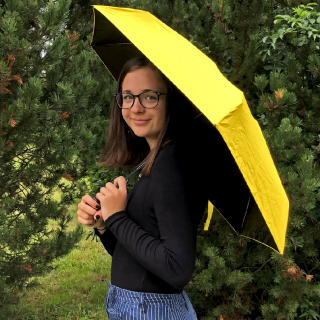 Skladací dáždnik - žltý