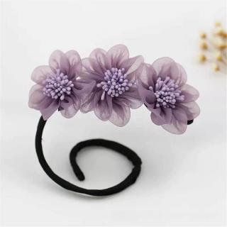 Spona do vlasov kvety - fialová