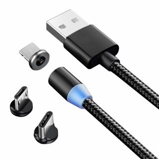Verk 06239 Magnetický USB nabíjací kábel 3v1 COLOR