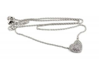 Romantický strieborný náhrdelník srdiečko Dĺžka: 40-43,75cm