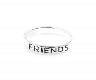 Strieborný prsten  friends forever  Veľkosť: 59