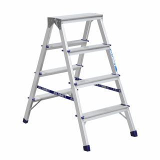 Obojstranný rebrík ALUMET AD7204 2x4 priečok 777204 hliníkový