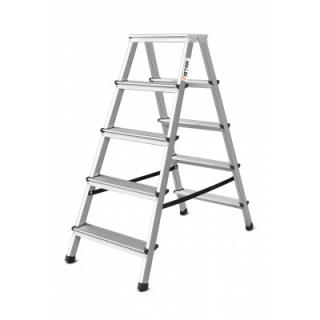 Obojstranný rebrík ALUMET AD7205 2x5 priečok 770205 priečok hliníkový