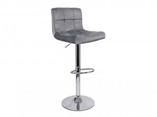 Barová stolička C105 VELVET - sivá