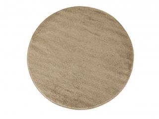 Béžový okrúhly koberec Lora Rozmer: 100x100 cm