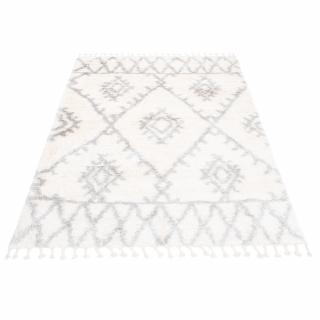Bielo-sivý škandinávsky shaggy koberec Lumi Rozmer: 140x200 cm