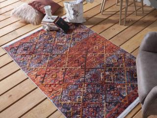 Bordový luxusný protišmykový koberec Izor Rozmer: 80x150 cm