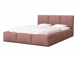 Čalúnená manželská posteľ s úložným priestorom Izabela - ružová Rozmer: 180x200