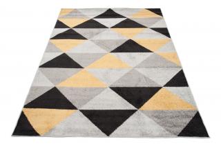 Čierno-žltý vzorovaný koberec Arlo Rozmer: 80x150 cm