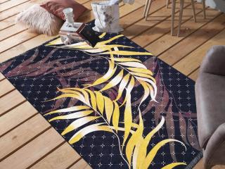 Čierny kvetovaný koberec Amaran Rozmer: 120x180 cm