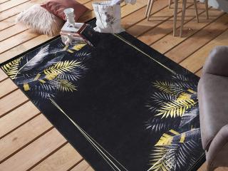 Čierny vzorovaný koberec Lewy Rozmer: 160x220 cm