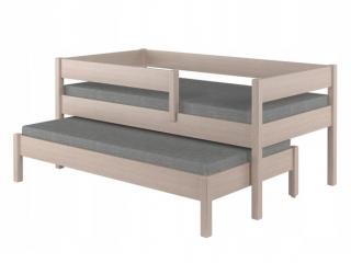 Detská posteľ s prístelkou Junior - dub bielený Rozmer: 180x80