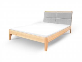 Drevená buková manželská posteľ Xora - sivá Rozmer: 160x200