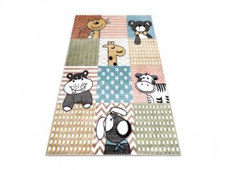 Farebný detský koberec Fun zvieratká Rozmer: 80x150 cm
