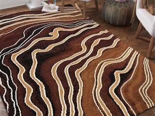 Hnedý abstraktný koberec Way Rozmer: 120x170 cm