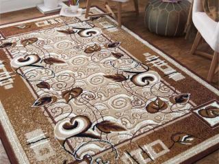 Hnedý rustikálny koberec Lukko Rozmer: 40 x 60 cm