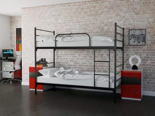 Kovová poschodová posteľ s roštami Eleonora 200x90