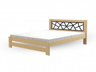 Manželská drevená posteľ KOSMA - borovica - výpredaj