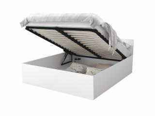 Manželská posteľ Dolly s úložným priestorom - biela Rozmer: 160x200