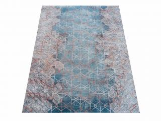 Modrý vintage koberec Dlamy Rozmer: 80x150 cm