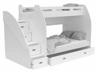 Multifunkčná poschodová posteľ Max 3 Farba: Biela
