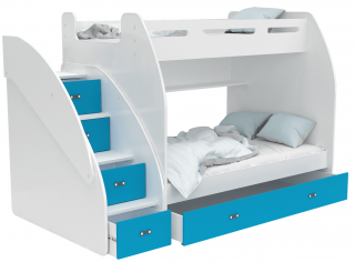 Multifunkčná poschodová posteľ Max 3 Farba: Modrá