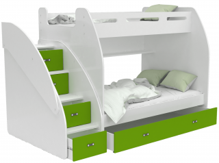Multifunkčná poschodová posteľ Max 3 Farba: Zelená