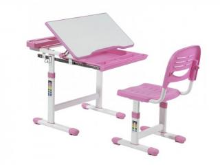 Rastúci písací stôl a stolička Kantare Farba: Ružová
