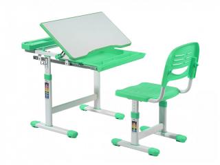 Rastúci písací stôl a stolička Kantare Farba: Zelená