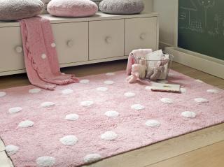 Ručne tkaný ružový koberec Topos 120x160