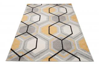 Šedý geometrický koberec Adelia Rozmer: 80x150 cm