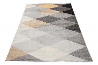Sivo-žltý geometrický koberec Charlot Rozmer: 160x220 cm