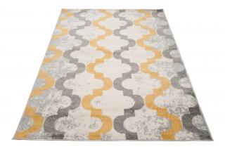 Sivo-žltý vzorovaný koberec Kathy Rozmer: 80x150 cm