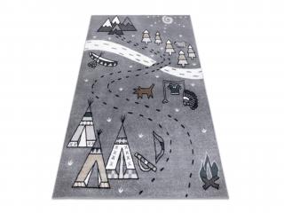 Sivý detský koberec Owanka Rozmer: 160x220 cm