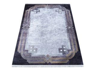 Sivý vzorovaný protišmykový koberec Fler Rozmer: 80x150 cm