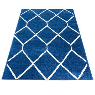 Tmavomodrý  vzorovaný koberec Gino Rozmer: 120x170 cm