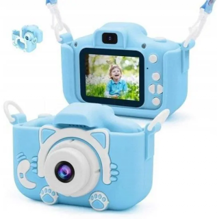Detský Fotoaparát - X5 MAČKA- modrý