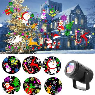 Vianočné svetlá - Vianoční LED Projektor pre Vonkajšie a Vnútorné použitie