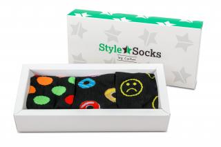 Darčekové balenie ponožiek STYLE SOCKS set 3 páry I Velikost: EUR 37 - 39
