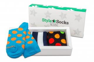 Darčekové balenie ponožiek STYLE SOCKS set 3 páry Velikost: EUR 37 - 39