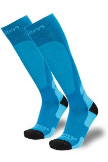 Lyžařské podkolenky COMPRESS MERINO BLUE Velikost: M/L EUR 40-42
