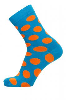 Ponožky COLLM STYLE SOCKS - modré s bodkami Velikost: EUR 37 - 39
