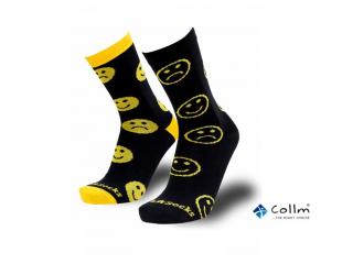 Ponožky COLLM STYLE SOCKS SMILE ČIERNE Velikost: EUR 37-39